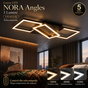 Lustra LED NORA Angles 3 Lumini PREMIUM Telecomanda
