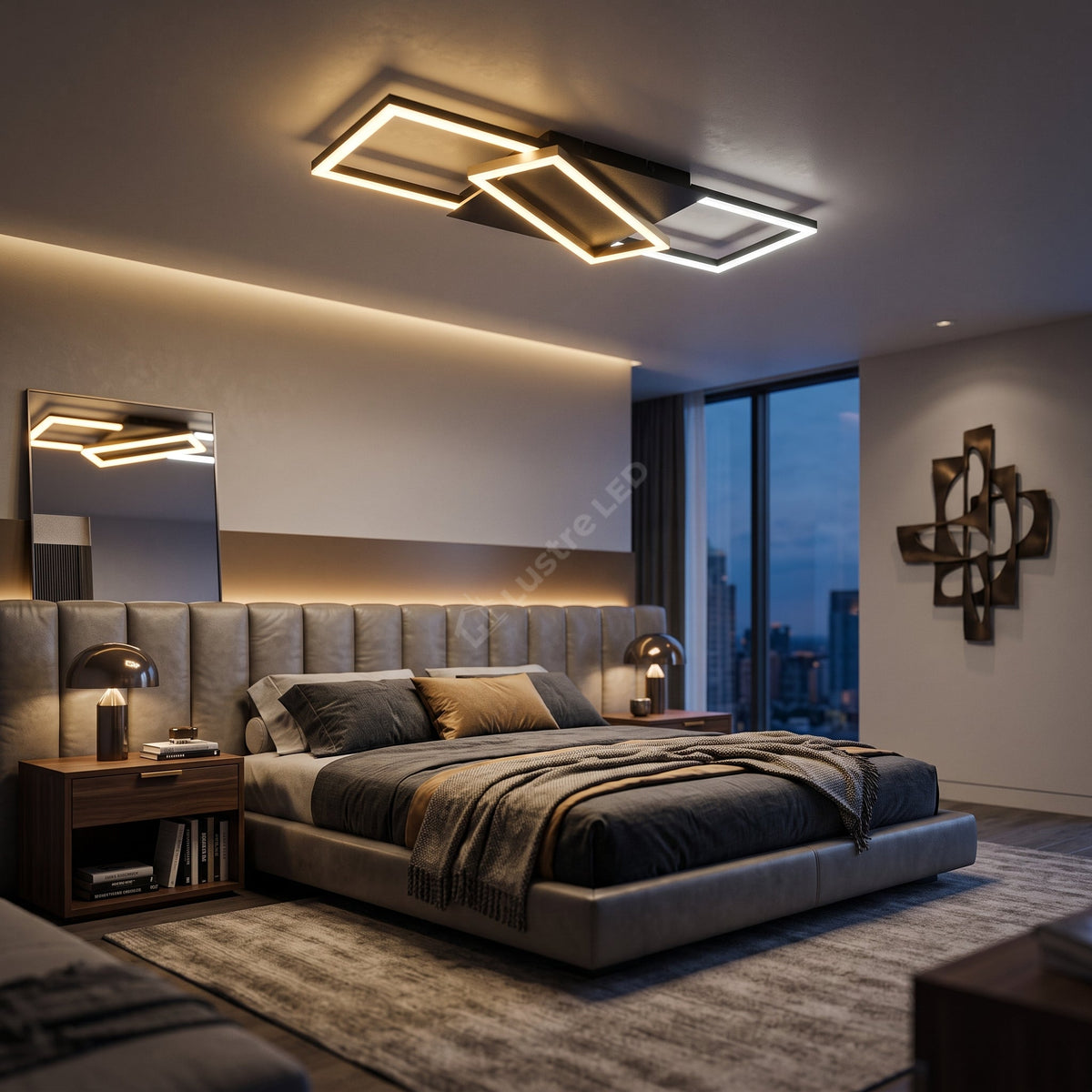 Lustra LED NORA Angles 3 Lumini PREMIUM Telecomanda