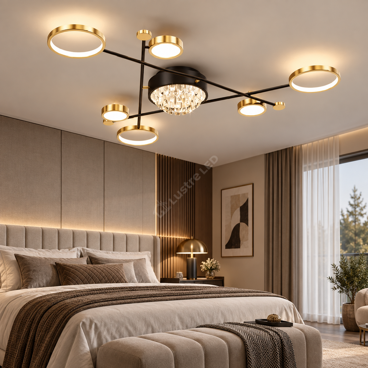 Lustra LED Nordic Beauty Echivalent 500W Telecomanda