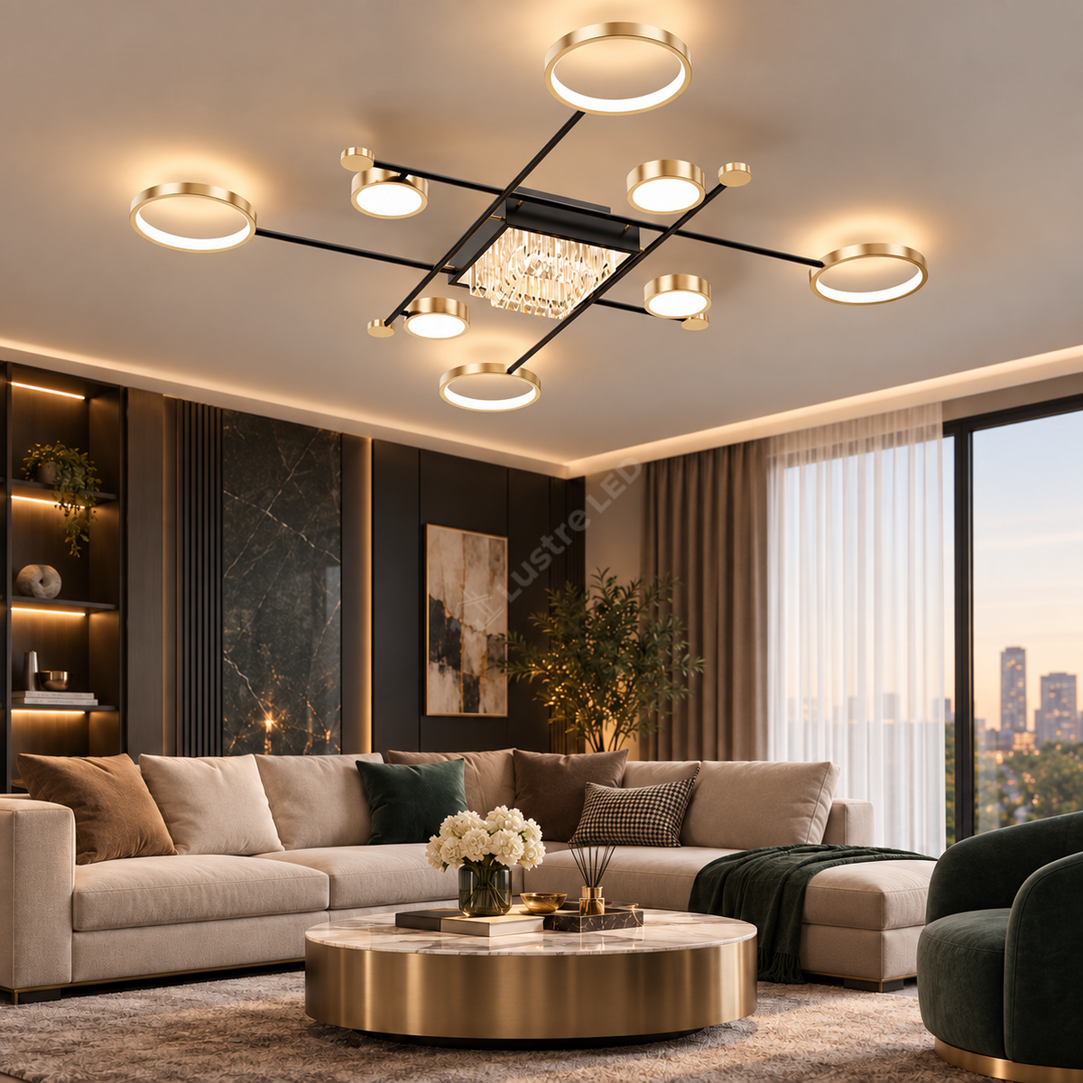 Lustra LED Nordic Beauty Grande Echivalent 800W Telecomanda
