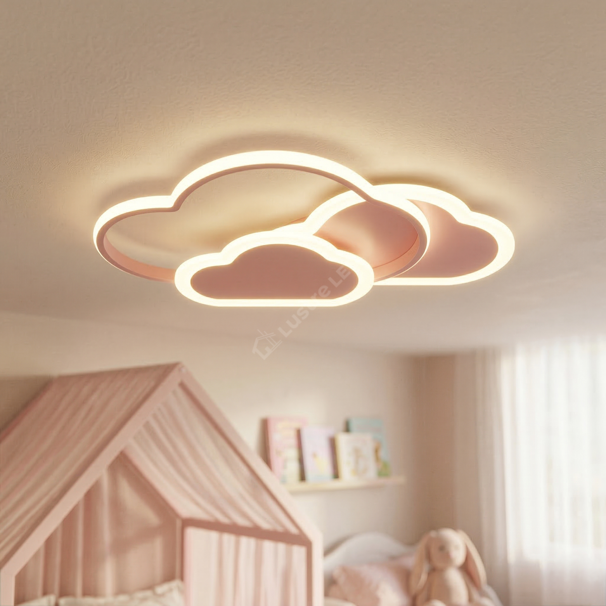 Lustra LED NORISOR Pink Echivalent 400W Telecomanda