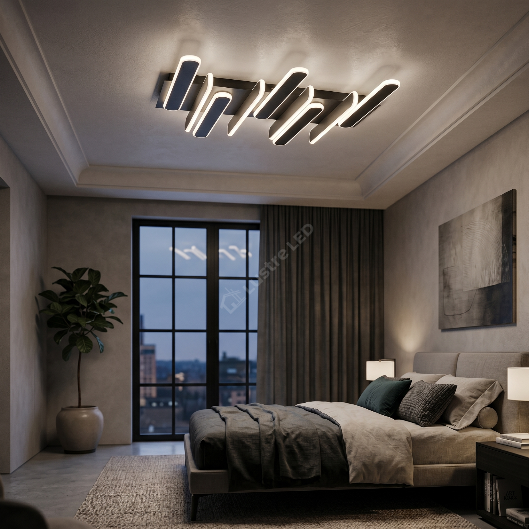 Lustra LED Premium Black OMIRA Echivalent 300W