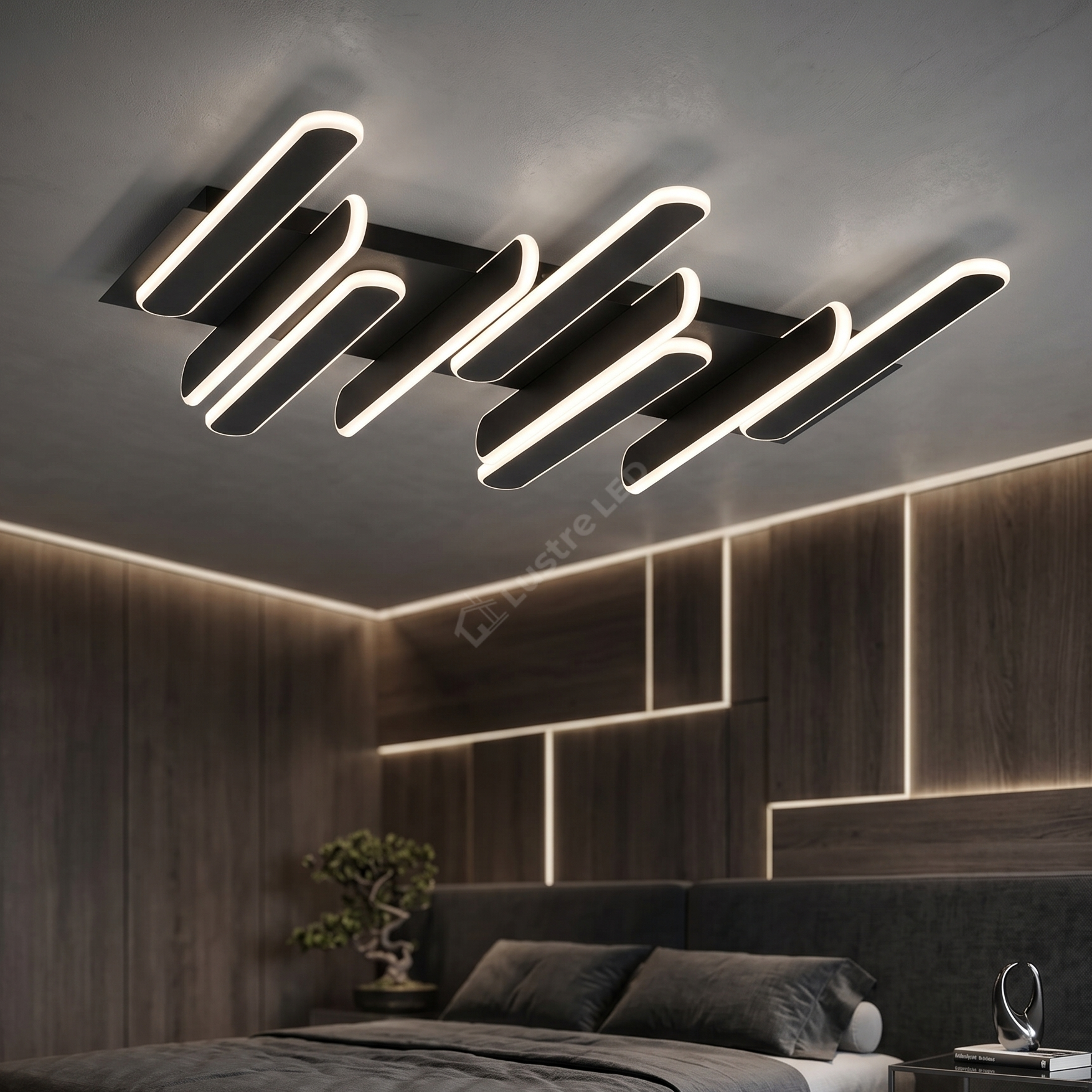 Lustra LED Premium Black OMIRA Echivalent 300W