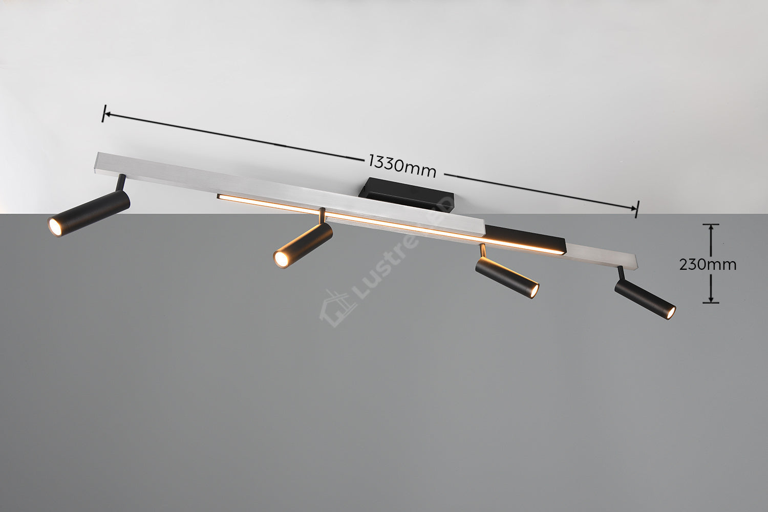 Lustra LED Premium cu 4 Spoturi pe Sina ZENO Silver Telecomanda