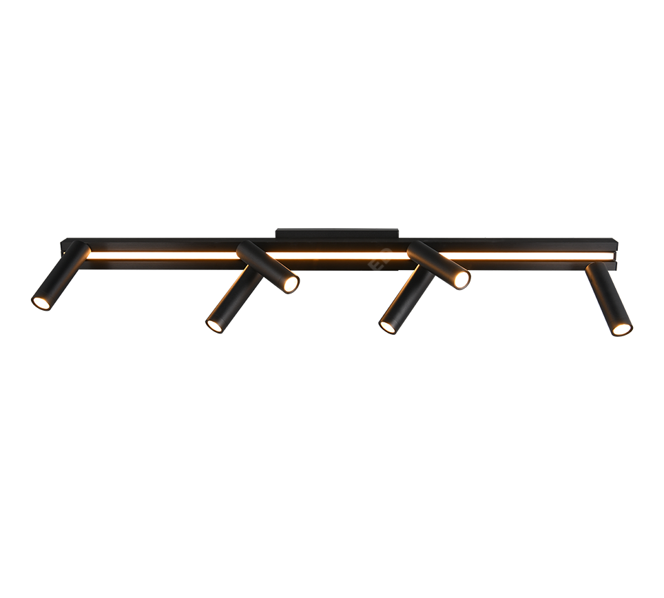 Lustra LED Premium cu 6 Spoturi pe Sina ZENO Black Telecomanda