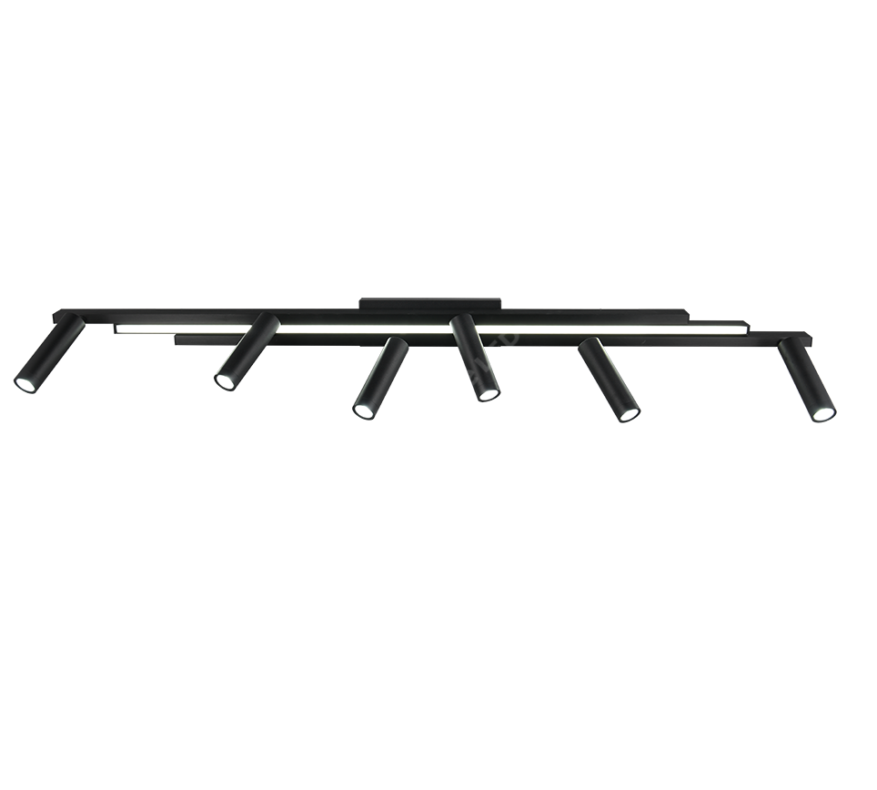 Lustra LED Premium cu 6 Spoturi pe Sina ZENO Black Telecomanda