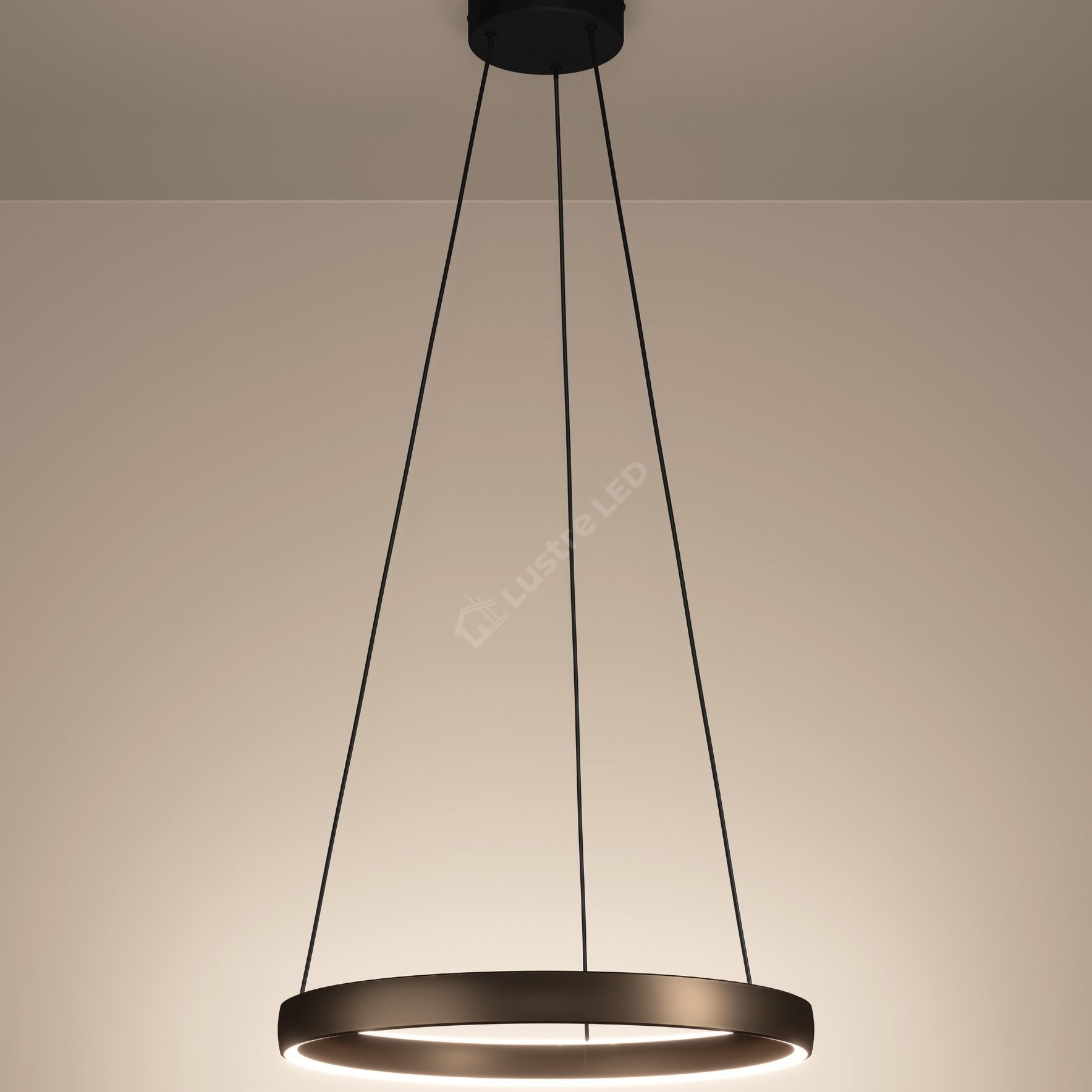 Lustra LED Premium cu Senzor Mini Trabuco Black & Brown Echivalent 500W