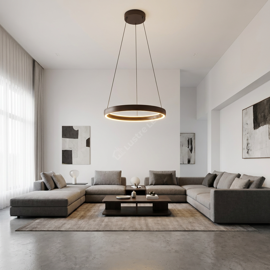Lustra LED Premium cu Senzor Trabuco Black & Brown Echivalent 750W