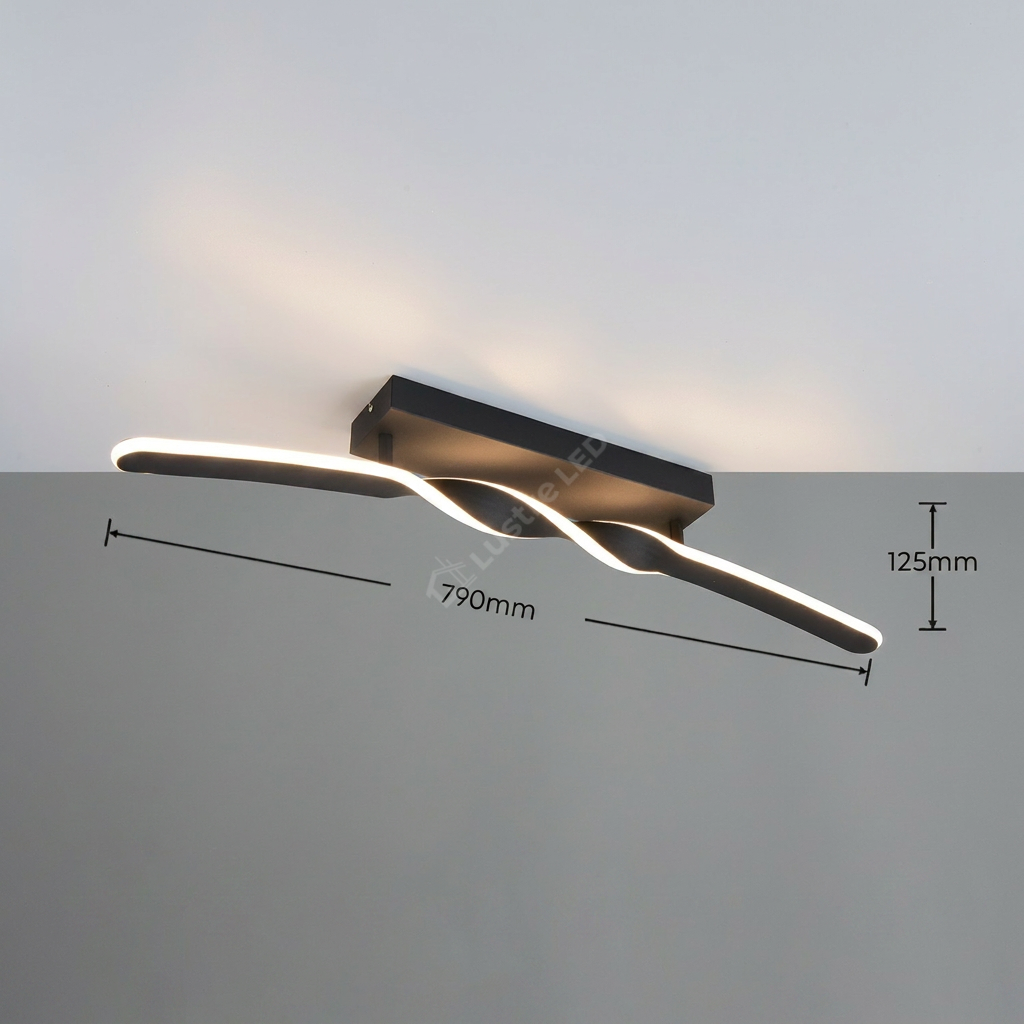 Lustra LED Premium Ginko Black Echivalent 200W | 3000K