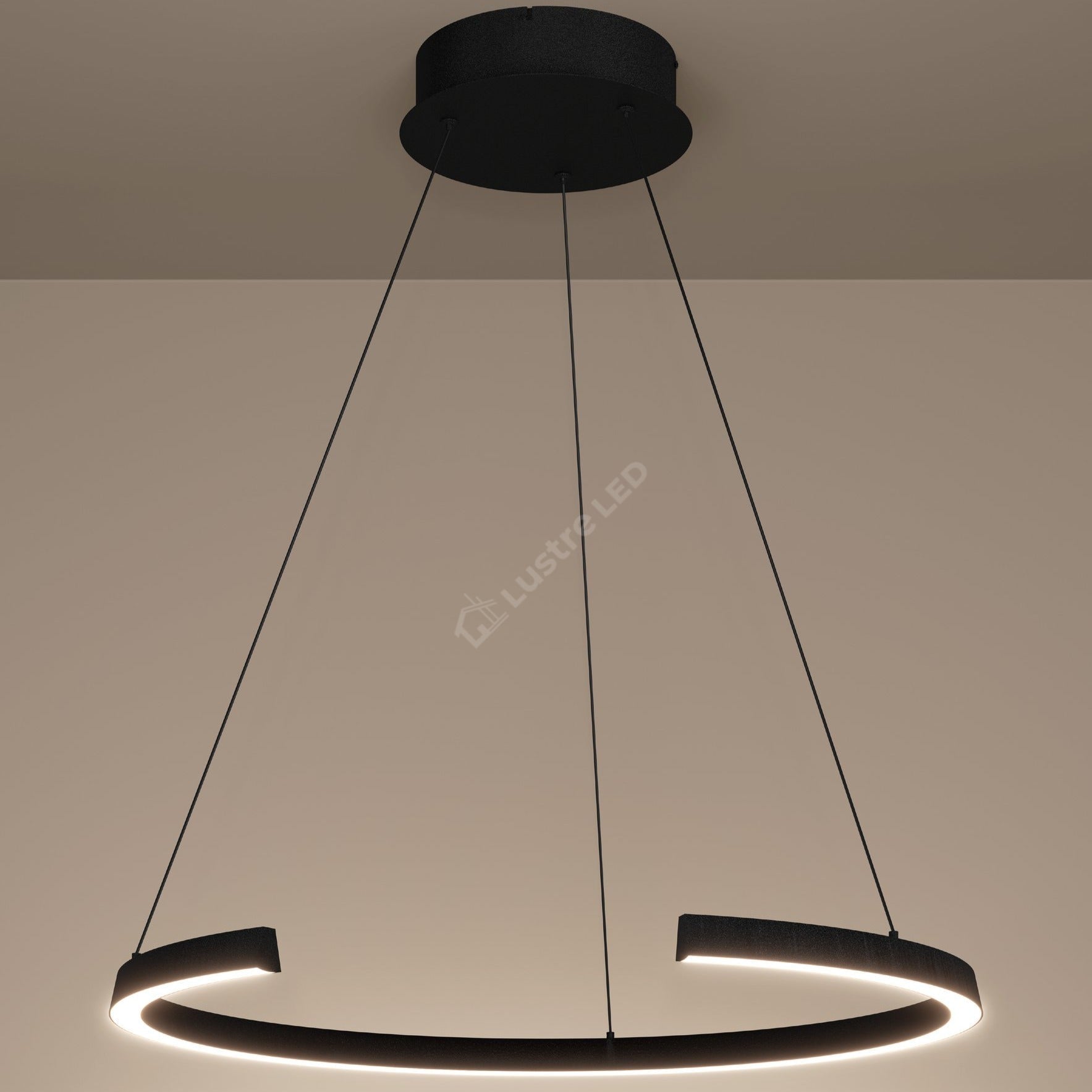 Lustra LED Premium Labonete Black Echivalent 400W Telecomanda