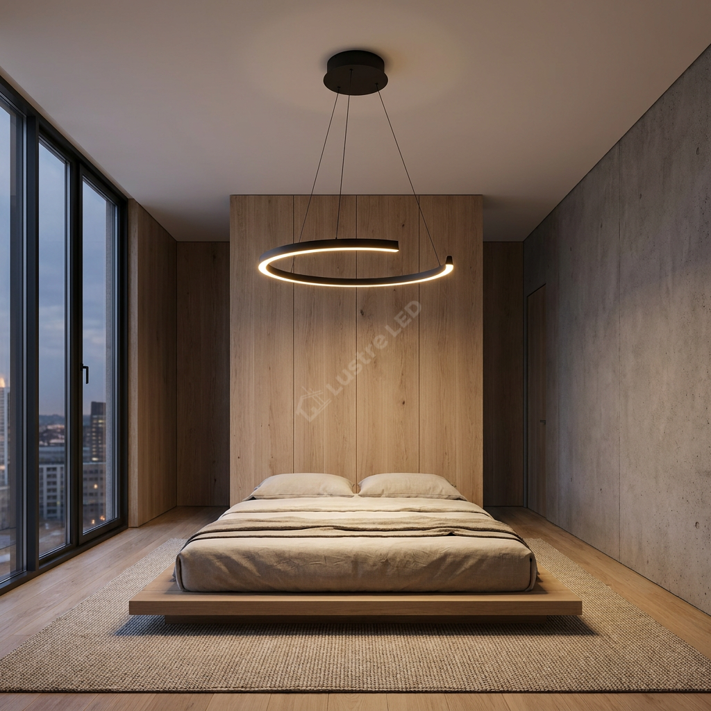 Lustra LED Premium Labonete Black Echivalent 400W Telecomanda