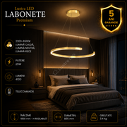 Lustra LED Premium Labonete Gold Echivalent 400W Telecomanda