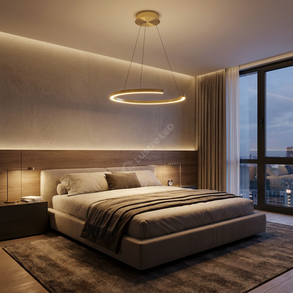 Lustra LED Premium Labonete Gold Echivalent 400W Telecomanda