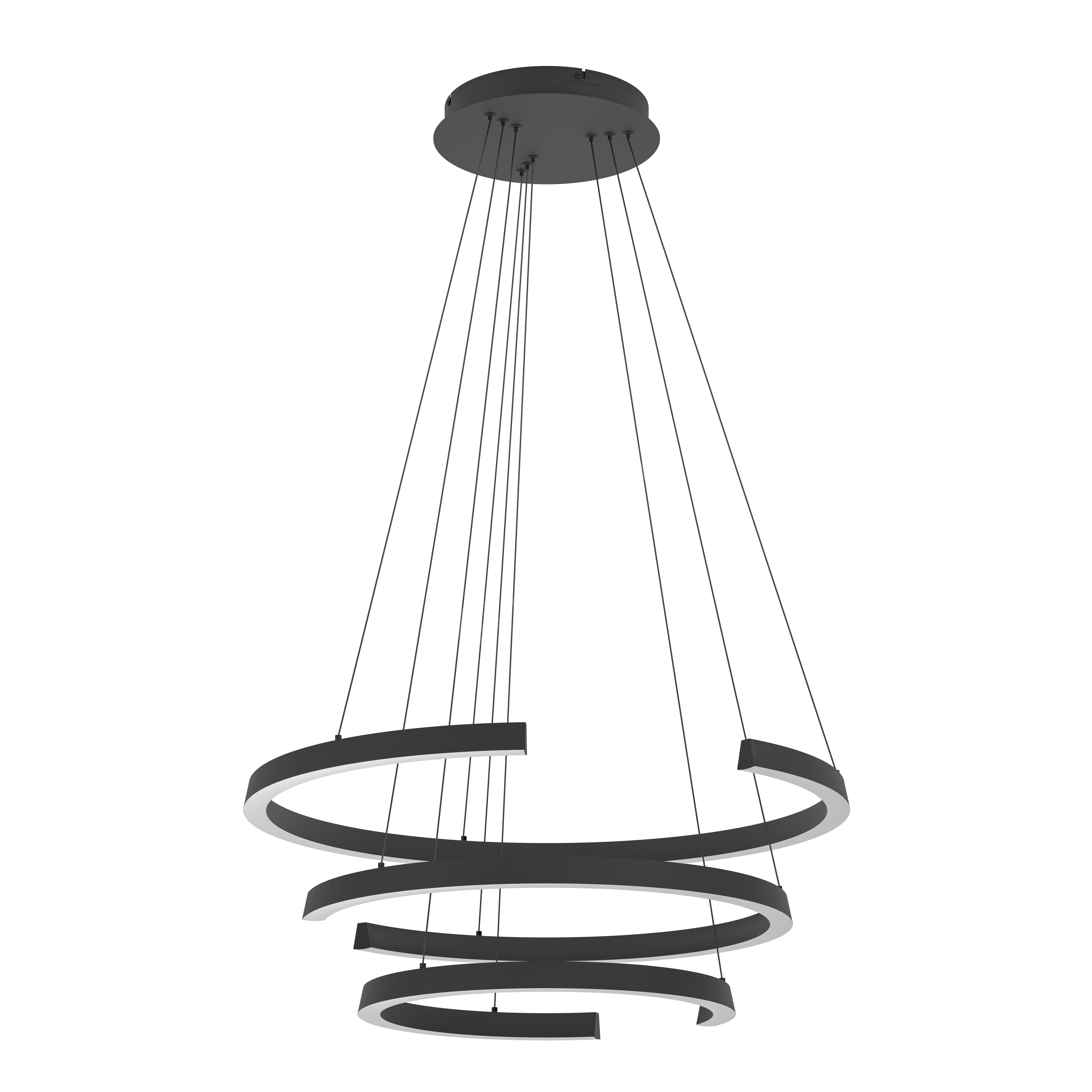 Lustra LED Premium Maxi Labonete Black Echivalent 900W Telecomanda