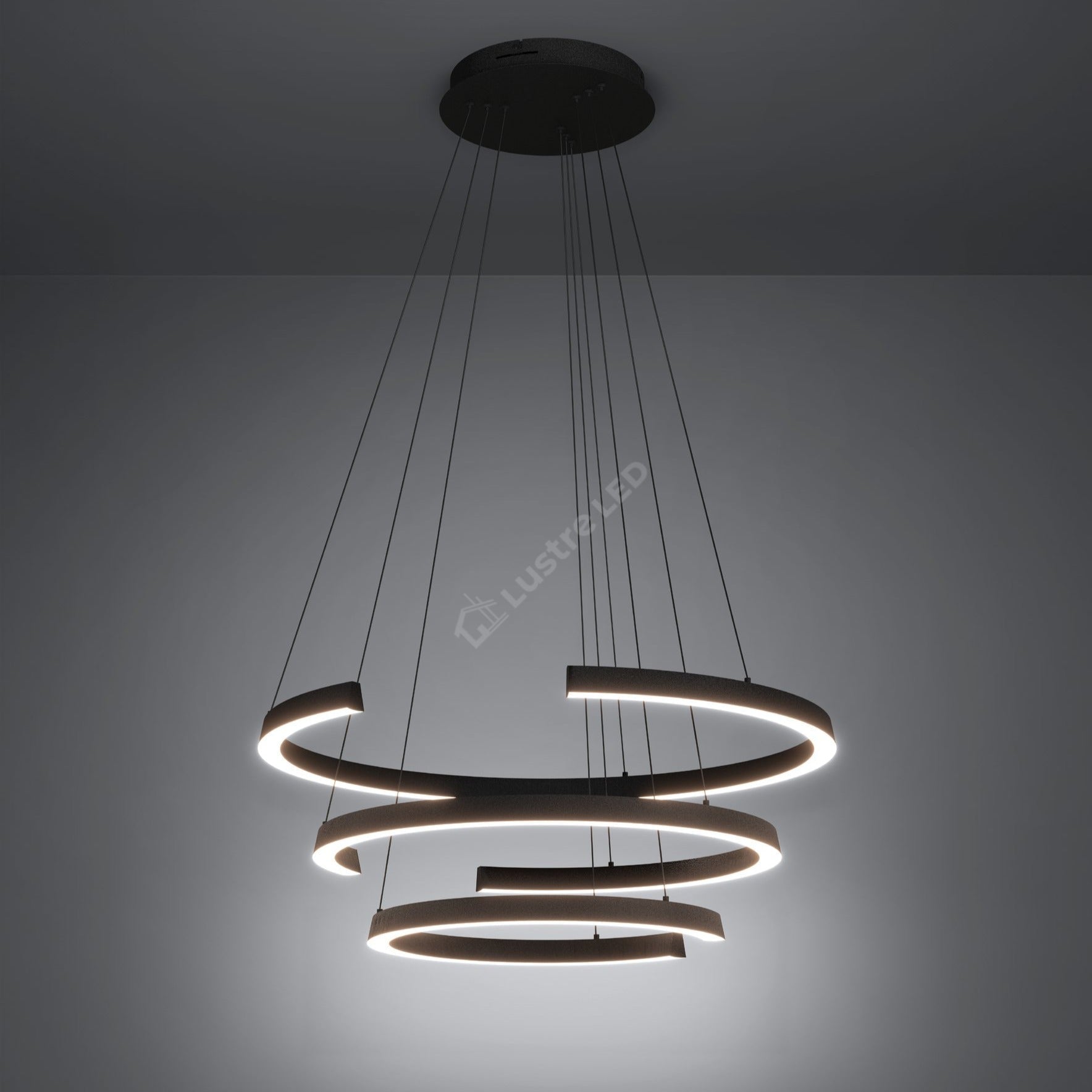 Lustra LED Premium Maxi Labonete Black Echivalent 900W Telecomanda