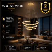 Lustra LED Premium Maxi Labonete Gold Echivalent 900W Telecomanda