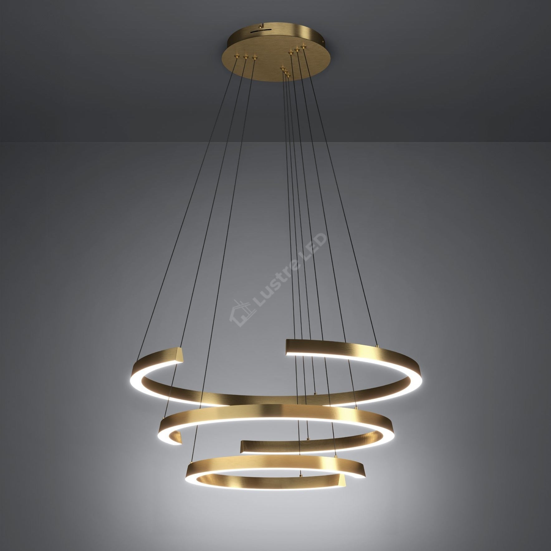 Lustra LED Premium Maxi Labonete Gold Echivalent 900W Telecomanda