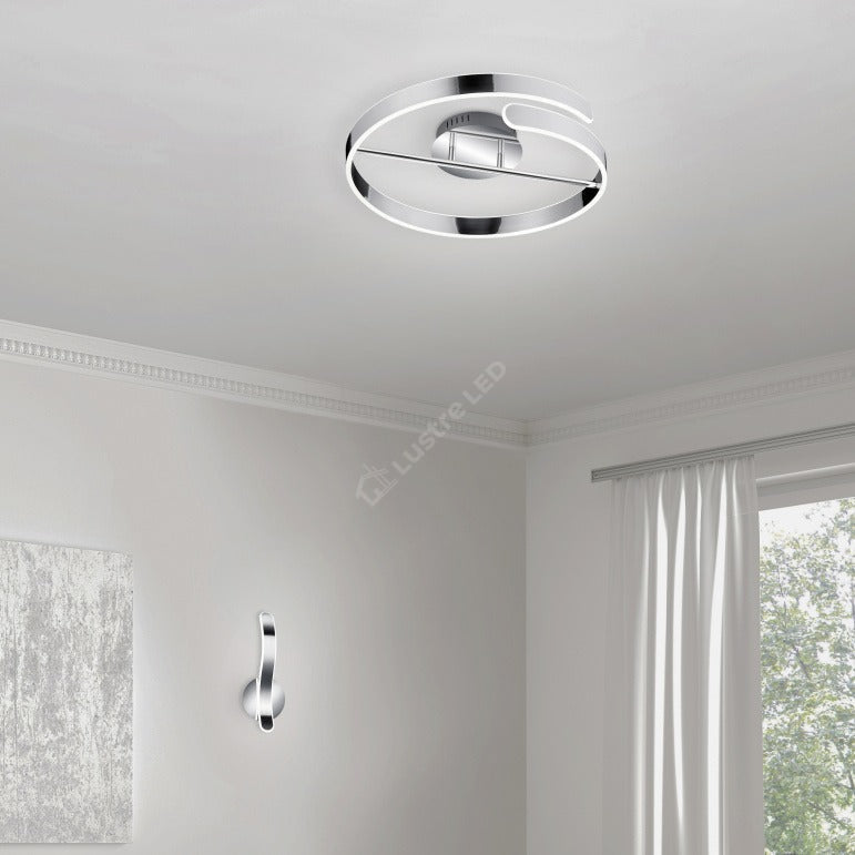 Lustra LED Premium Parma Silver Echivalent 450W | 4000K