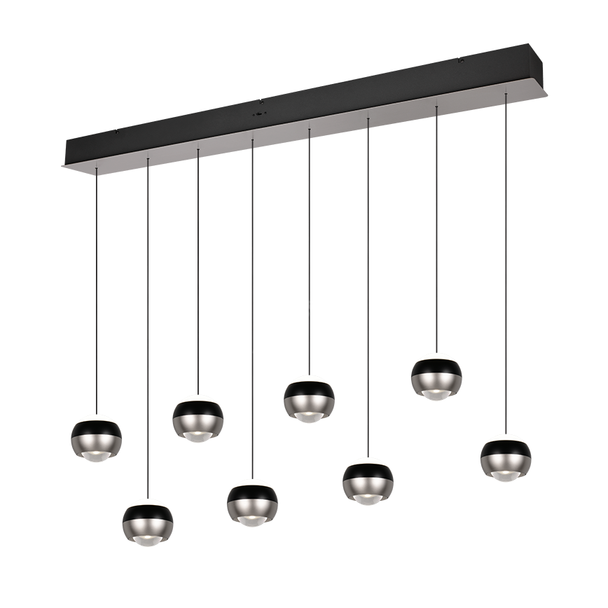 Lustra LED PREMIUM Suspendata Liniara SILVER MAXI ORBIT Echivalent 800W