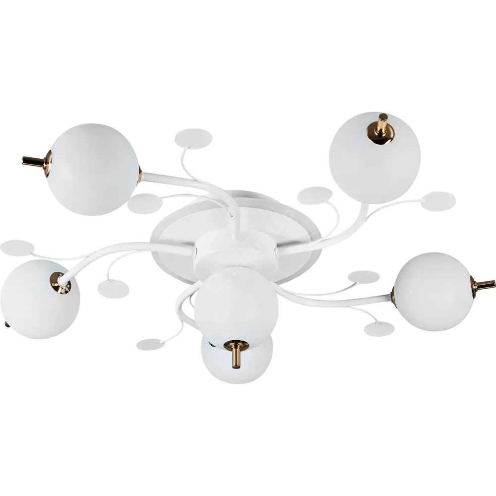Lustra LED PROP 5+1 WHITE Echivalent 500W Telecomanda