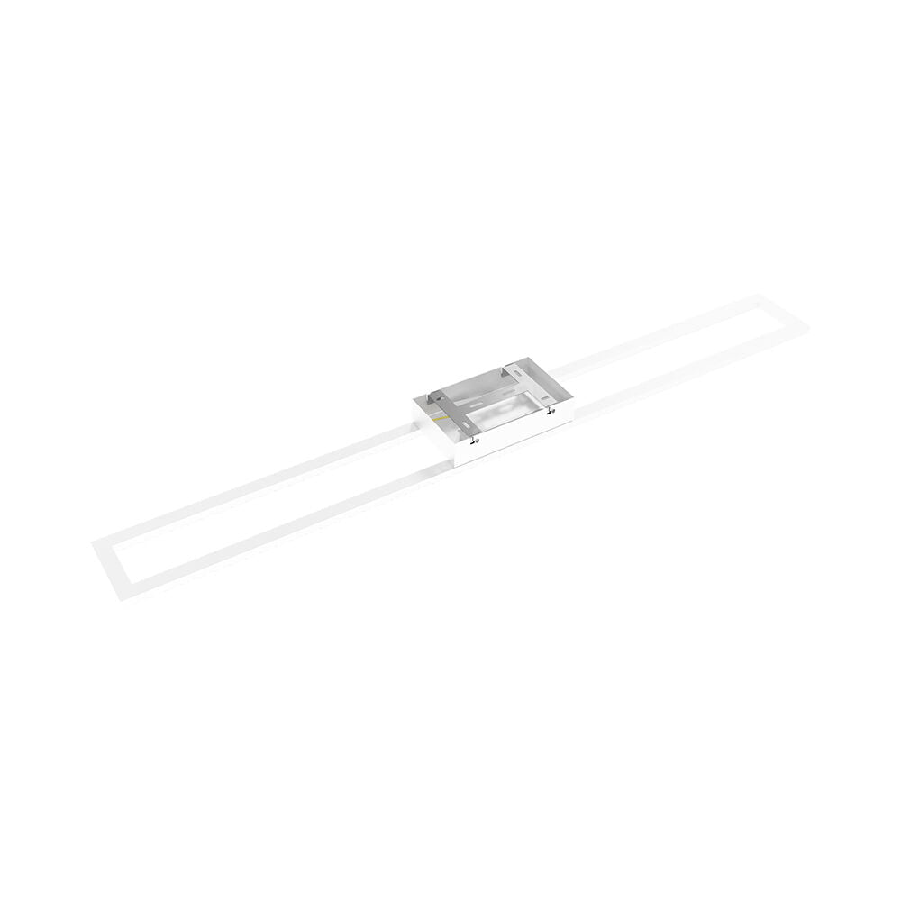 Lustra LED Rectangular 108cm Cristal White Echivalent 400W Telecomanda