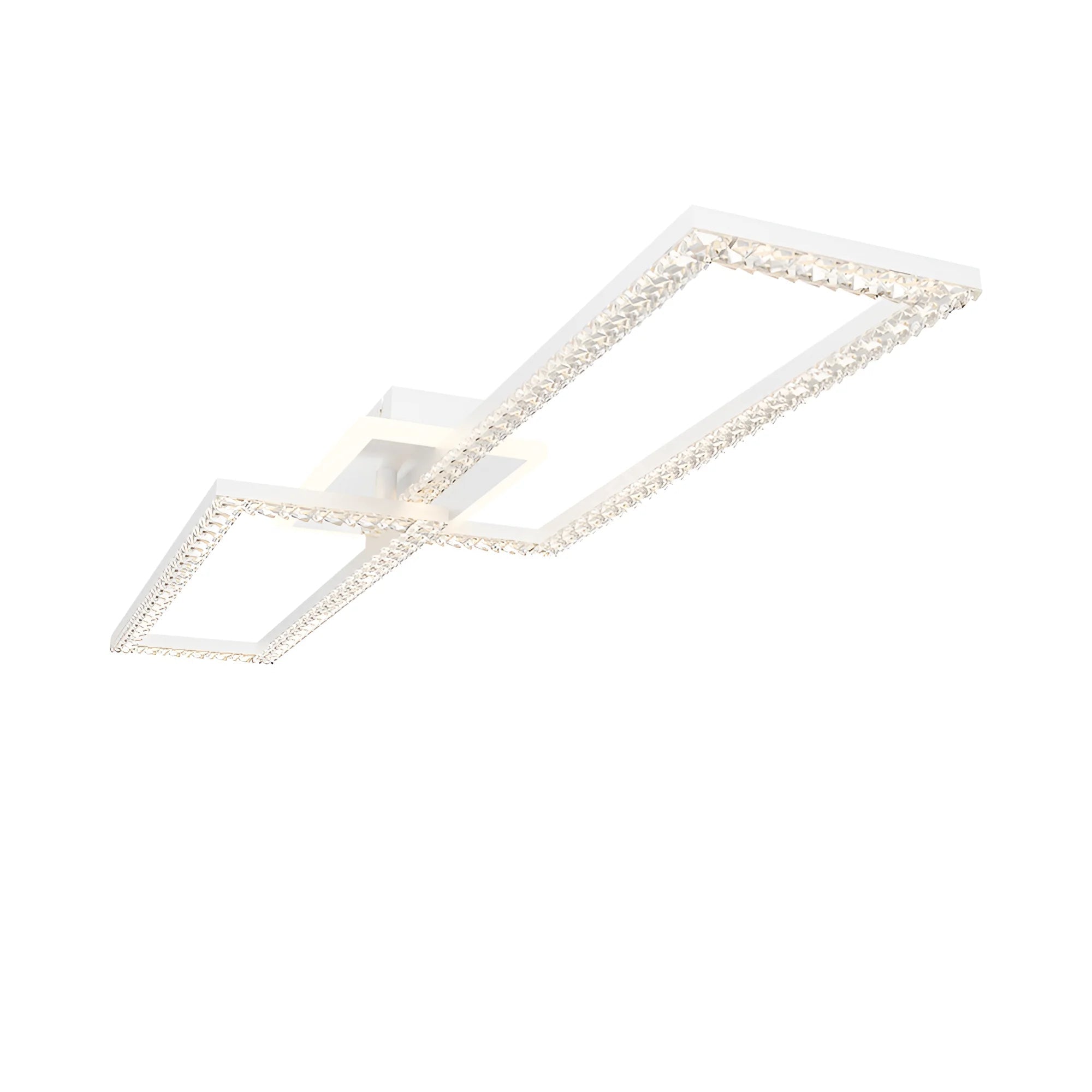 Lustra LED Rectangular 80cm Cristal White Echivalent 600W Telecomanda