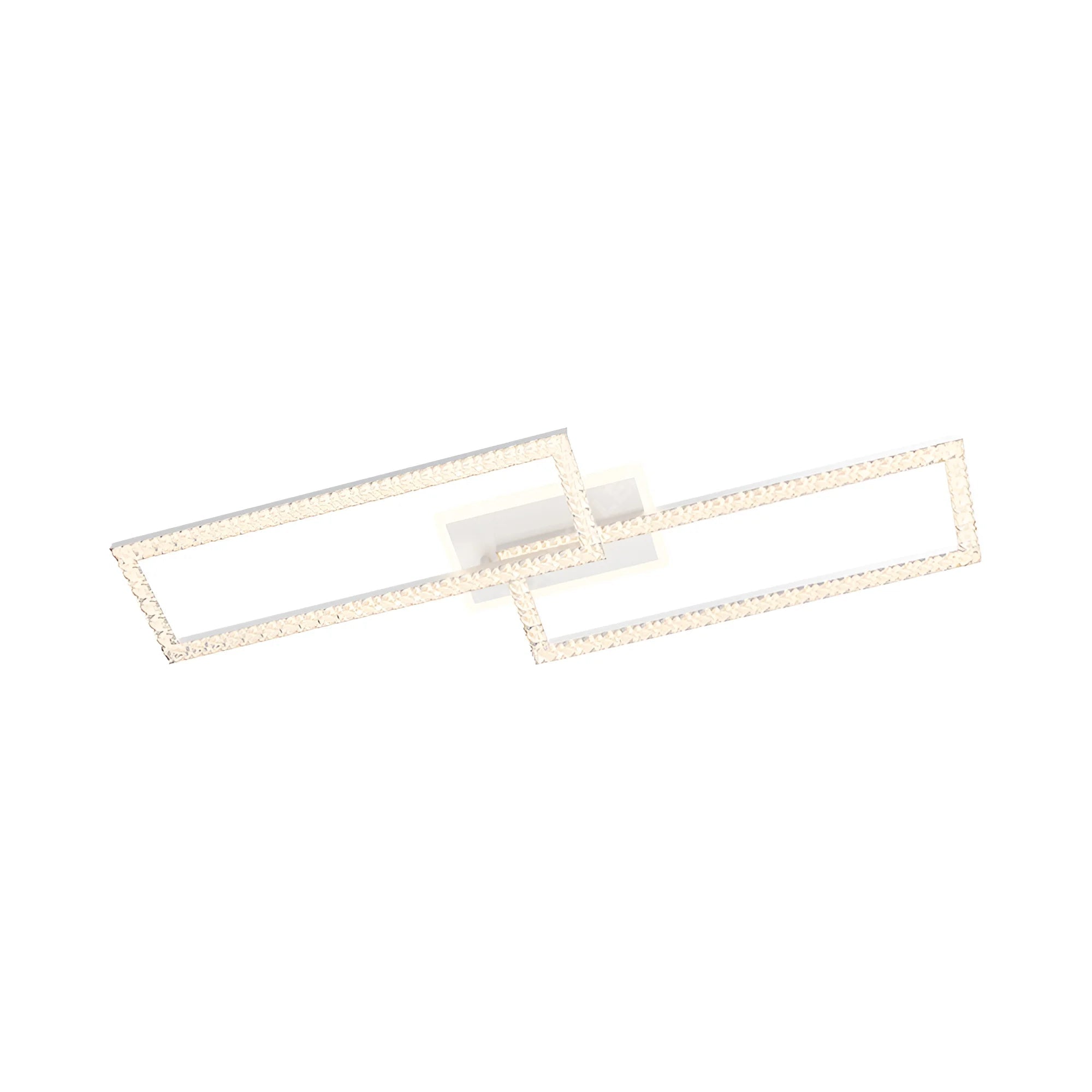 Lustra LED Rectangular 80cm Cristal White Echivalent 600W Telecomanda
