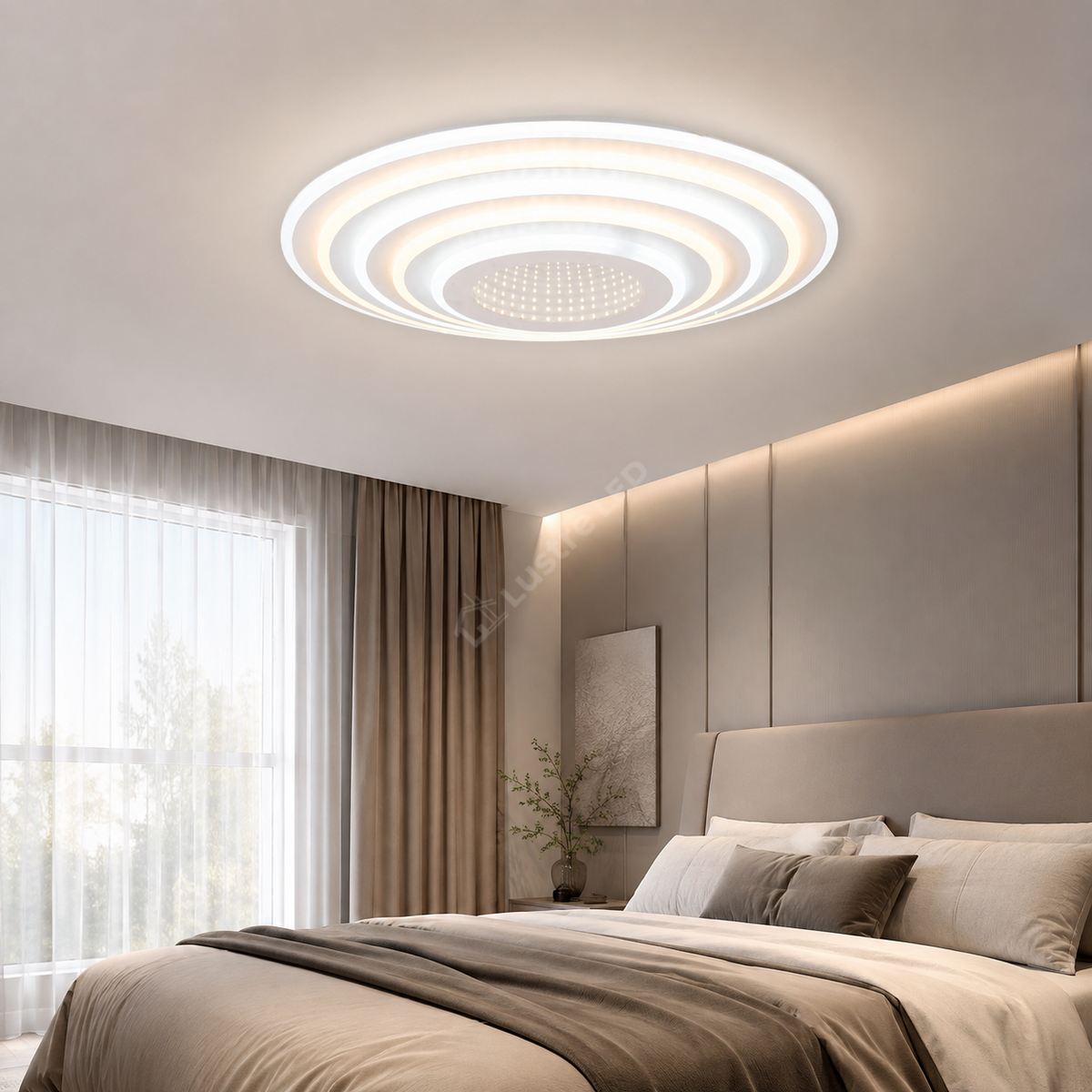 Lustra LED ROUND 3D Echivalent 800W Telecomanda