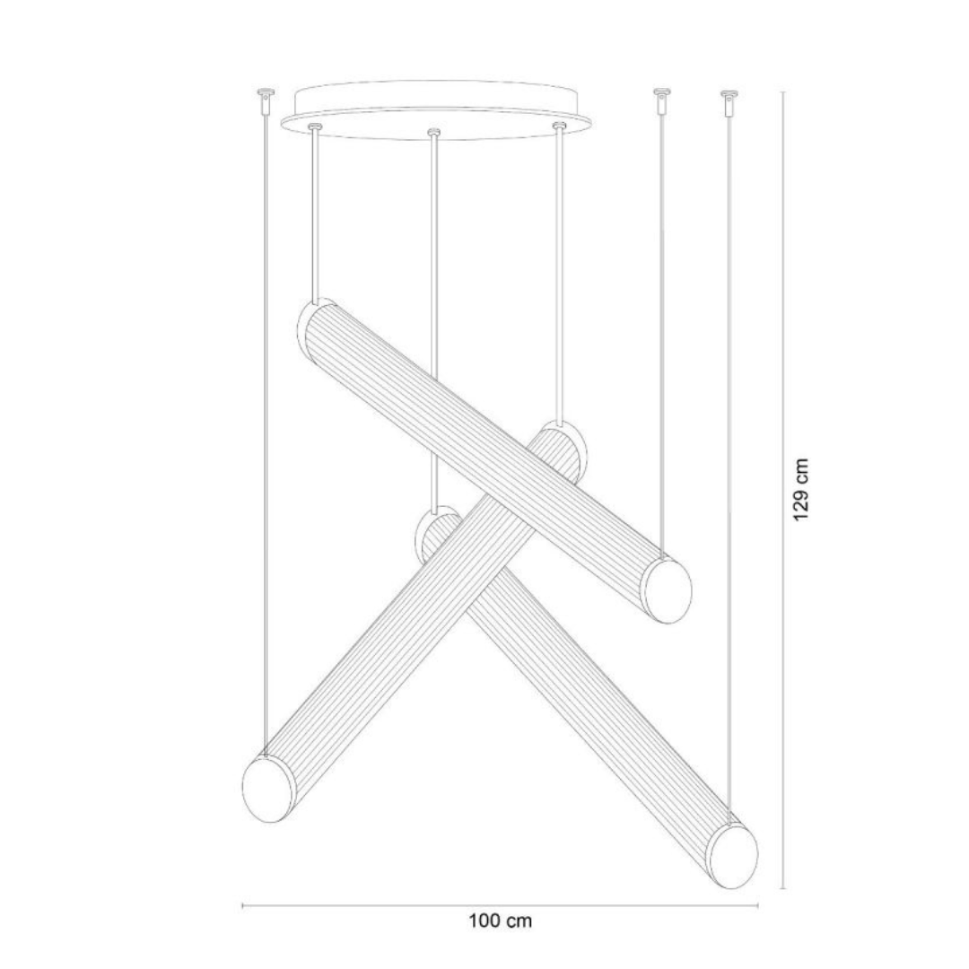 Lustra LED Smart Telecomanda Lucente AURIE / 100CM / SUSPENDATE Lighting Fixtures
