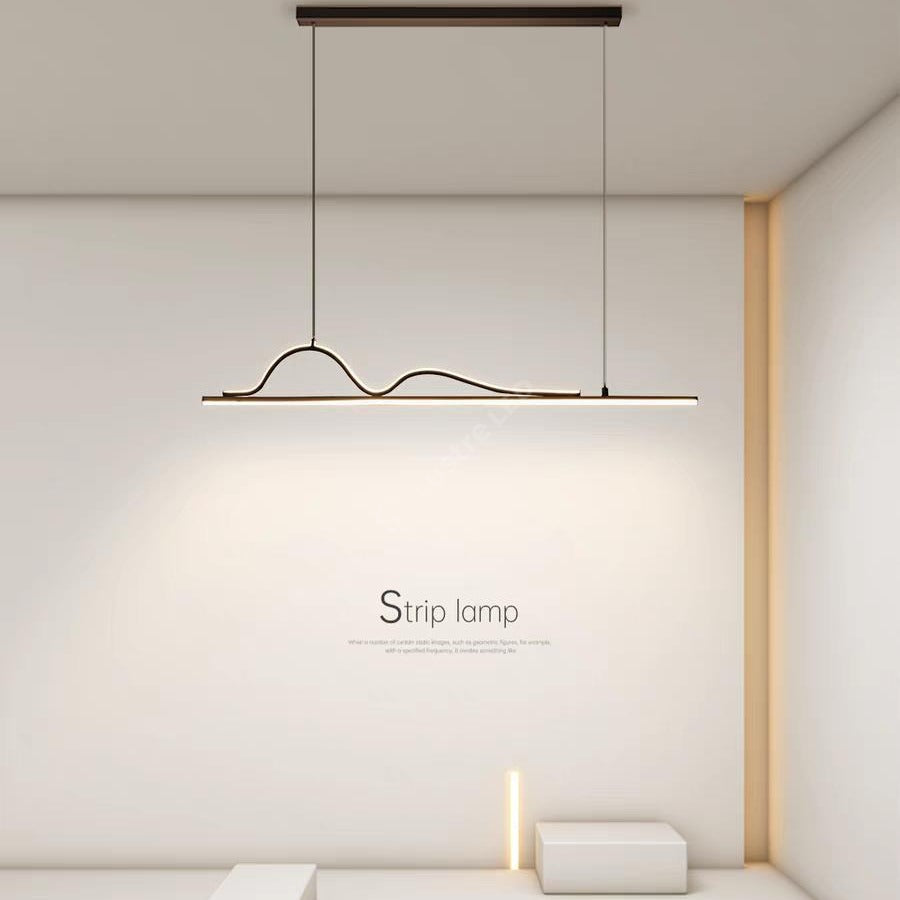 Lustra LED Snake Suspendata Black Echivalent 400W Telecomanda Lighting Fixtures