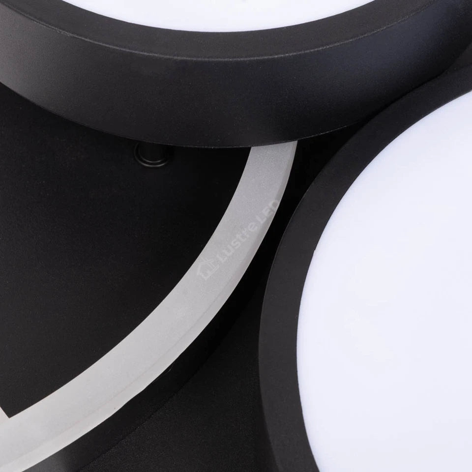 Lustra LED Sobek Black 3 Lumini Echivalent 400W 60CM