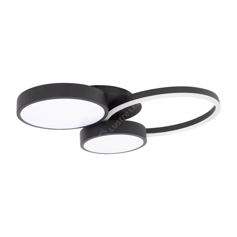 Lustra LED Sobek Black 3 Lumini Echivalent 400W 60CM