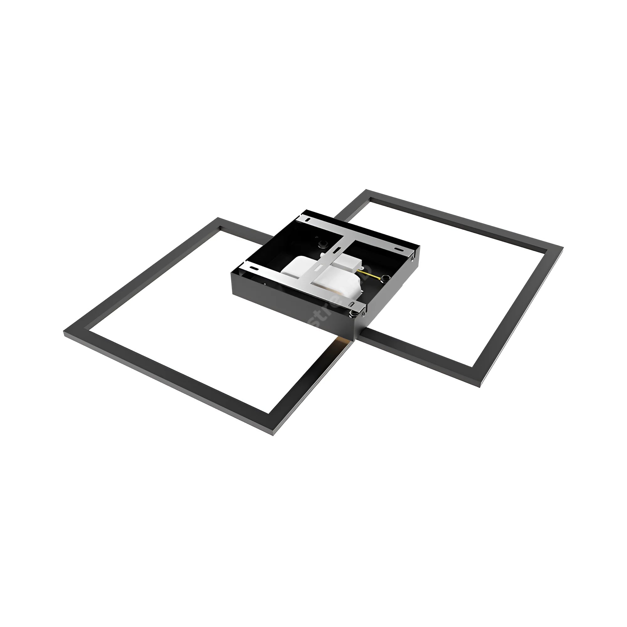 Lustra LED Square 36cm Cristal Black Echivalent 600W Telecomanda