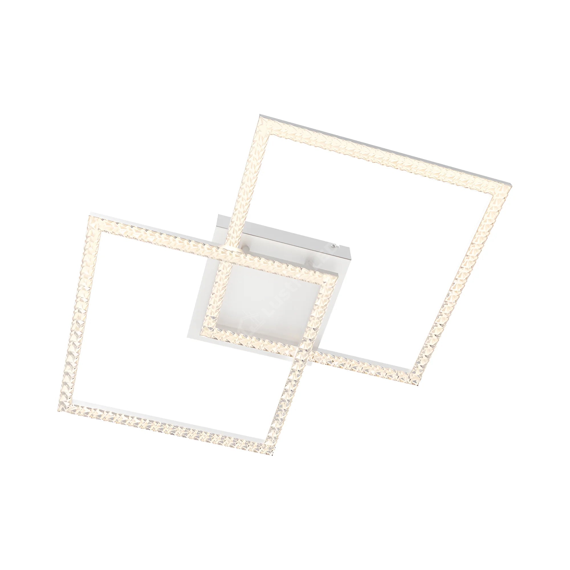 Lustra LED Square 36cm Cristal White Echivalent 600W Telecomanda