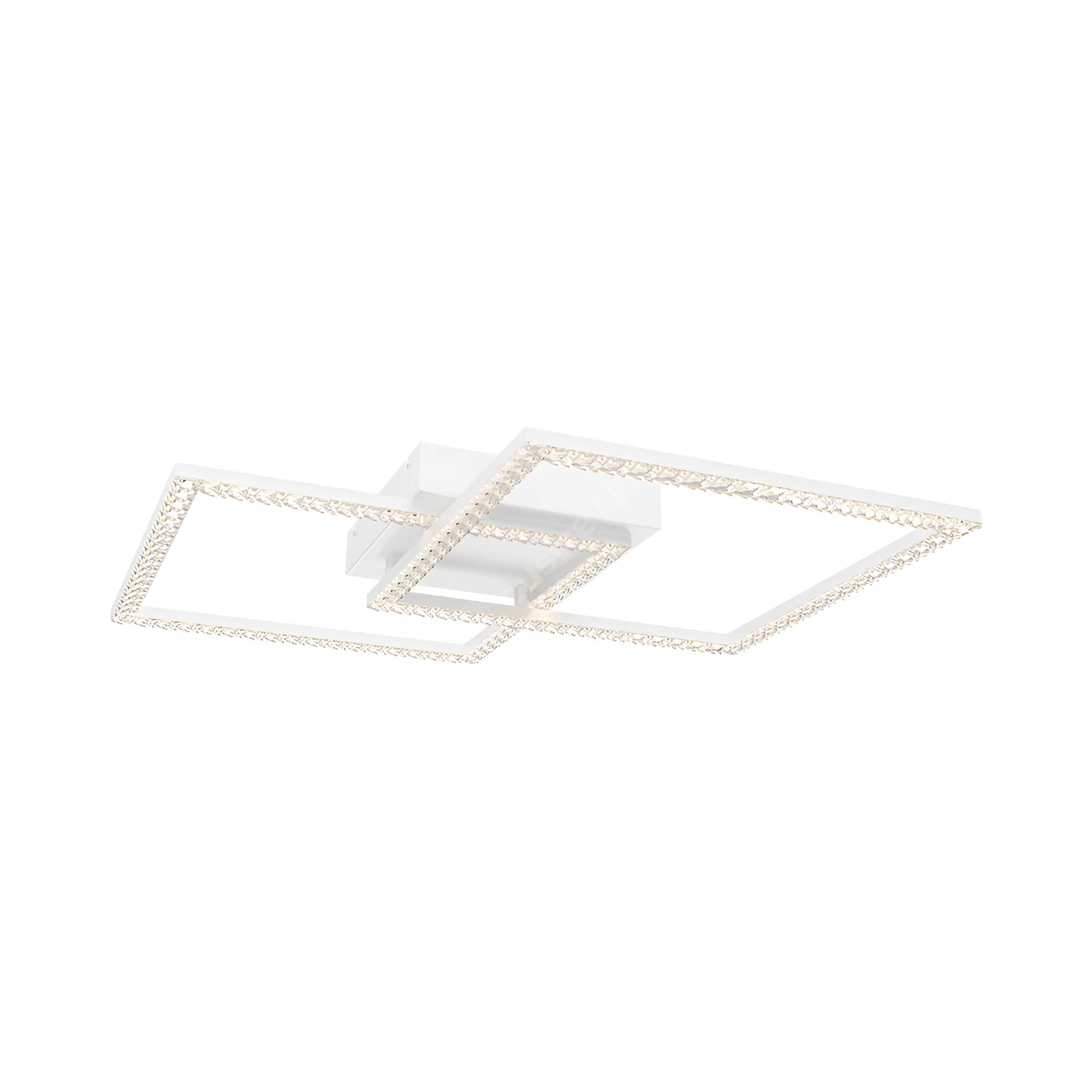 Lustra LED Square 36cm Cristal White Echivalent 600W Telecomanda