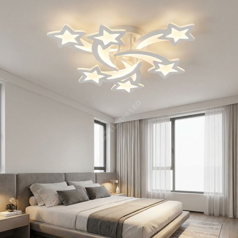 Lustra LED STAR Grande White Echivalent 600W Telecomanda