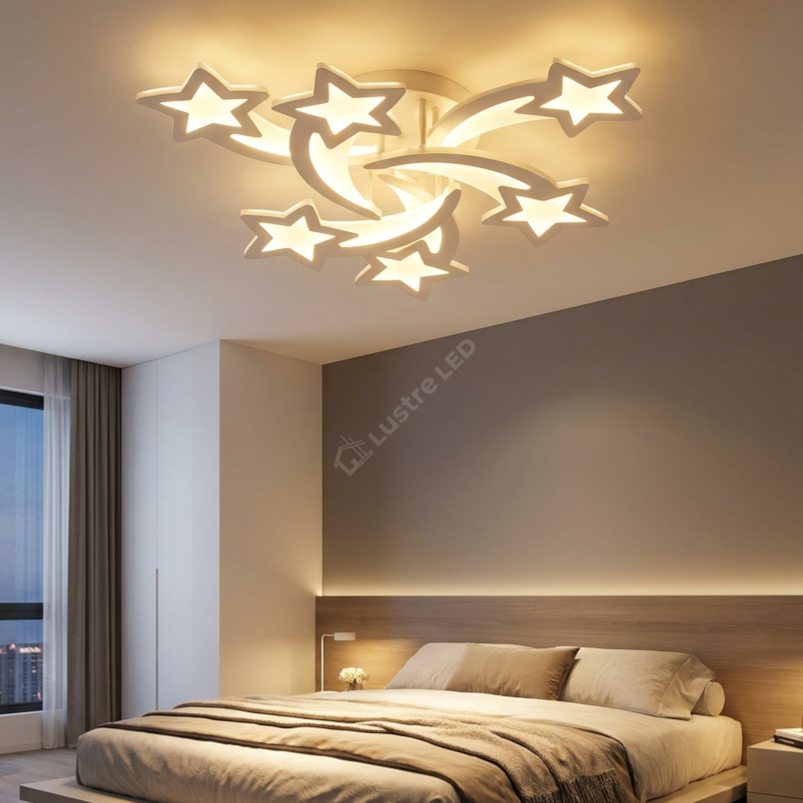 Lustra LED STAR Grande White Echivalent 600W Telecomanda