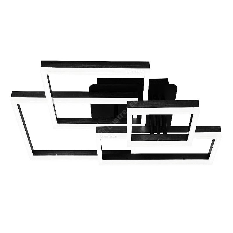 Lustra LED Straight Angles Black Echivalent 800W Telecomanda