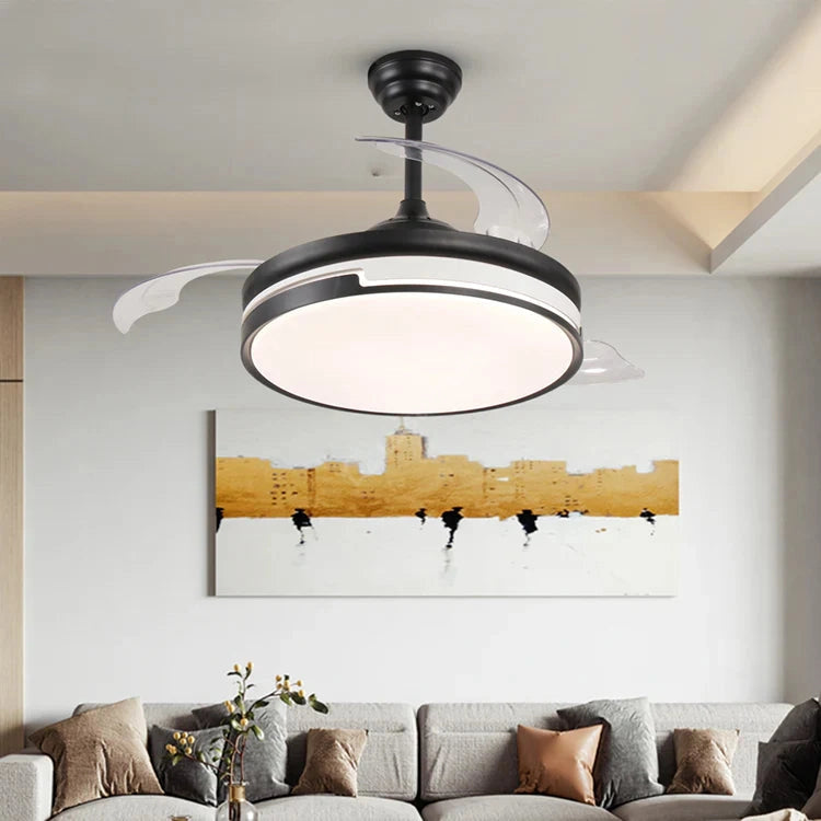 Lustra LED Summer Black cu Ventilator Echivalent 300W Telecomanda NEAGRA / VENTILATOR Lighting Fixtures