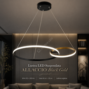 Lustra LED Suspendata ALLACCIO Black Gold 64CM Echivalent 150W