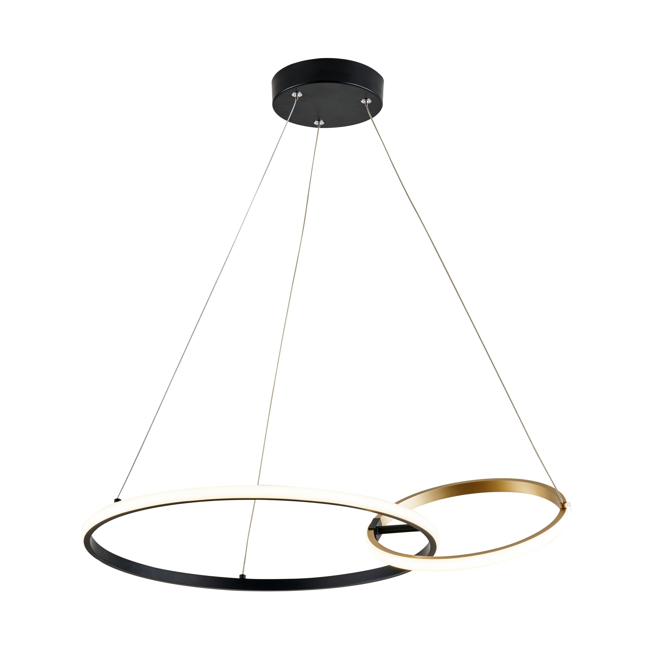 Lustra LED Suspendata ALLACCIO Black Gold 64CM Echivalent 150W
