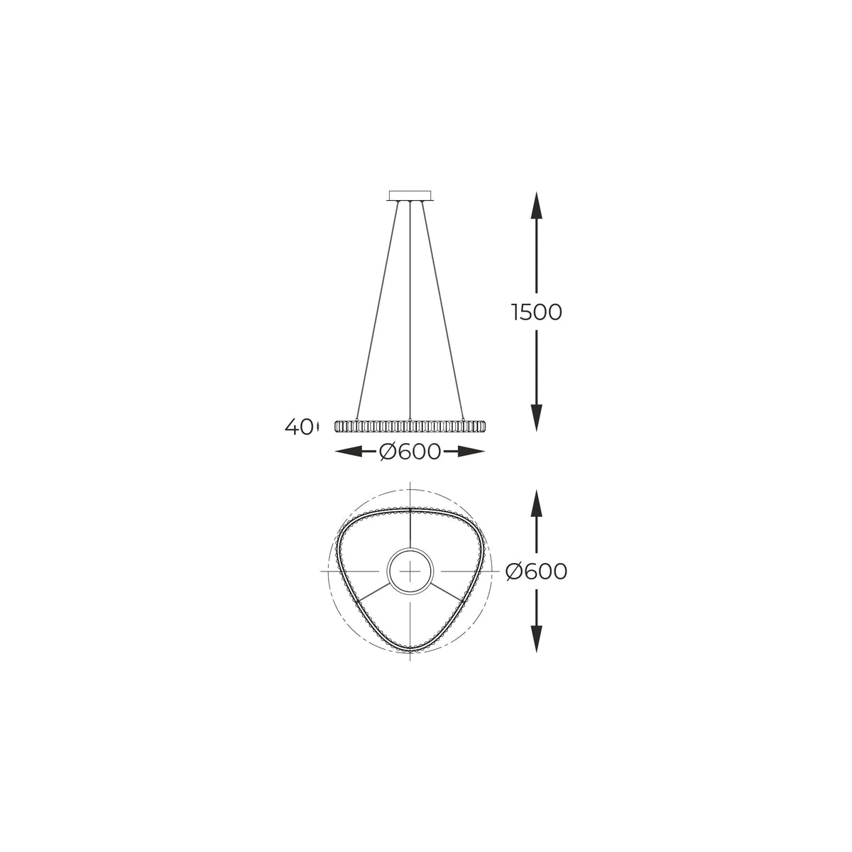 Lustra LED Suspendata Athesa Crystal Gold Premium Echivalent 300W Telecomanda