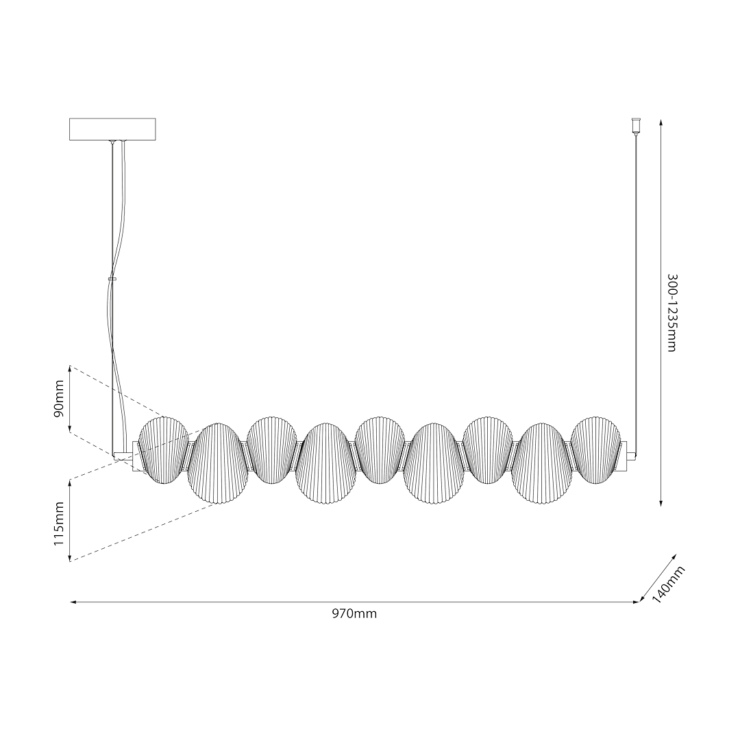 Lustra LED Suspendata Bolla Gold Premium Echivalent 350W