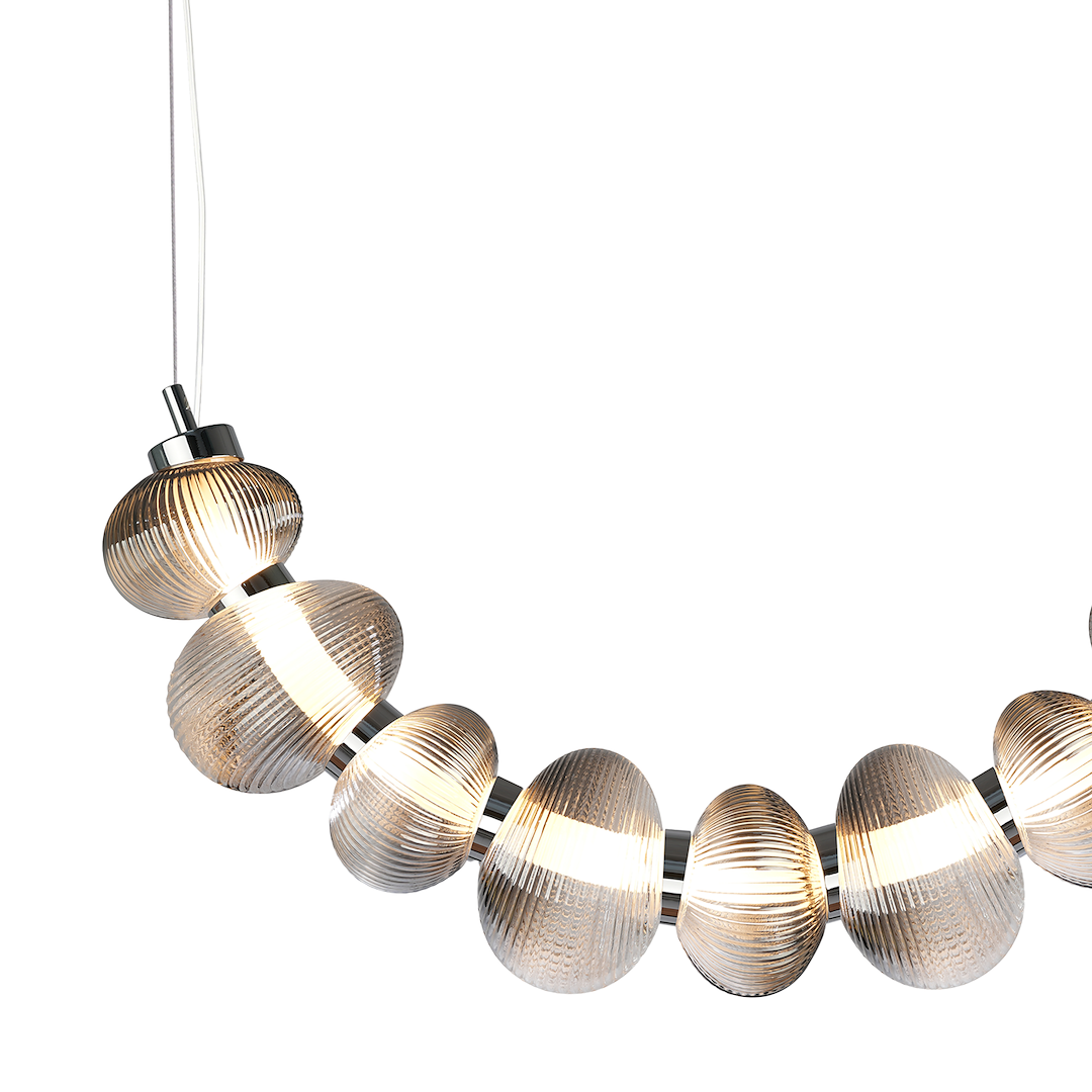Lustra LED Suspendata Bolla II Silver Smoked Premium Echivalent 350W