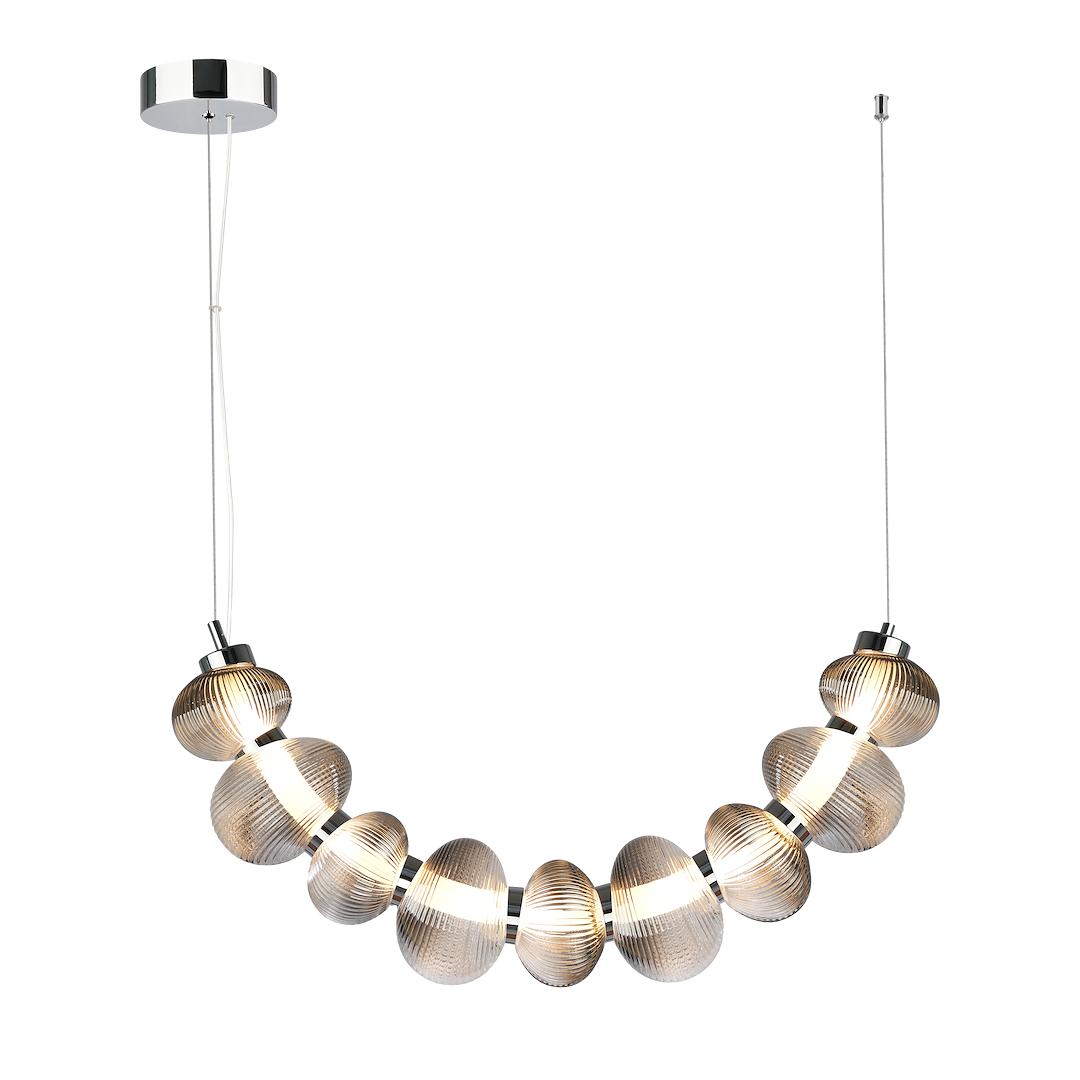Lustra LED Suspendata Bolla II Silver Smoked Premium Echivalent 350W