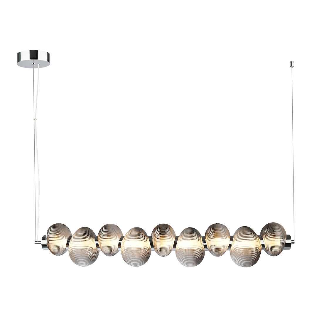 Lustra LED Suspendata Bolla Silver Smoked Premium Echivalent 350W