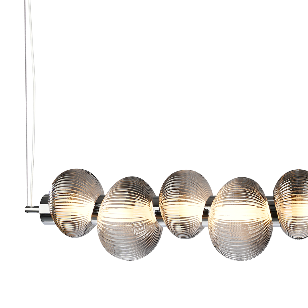 Lustra LED Suspendata Bolla Silver Smoked Premium Echivalent 350W