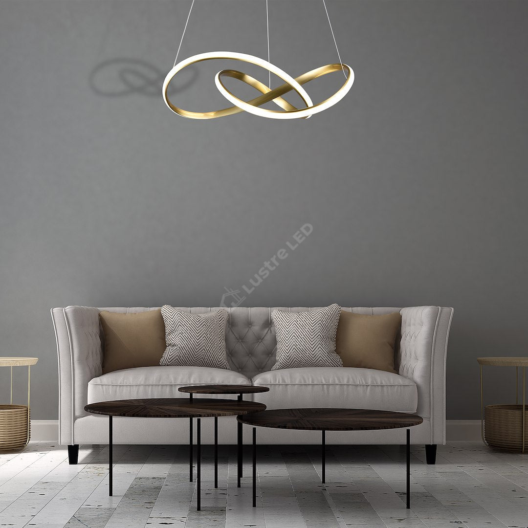 Lustra LED Suspendata Cappio Gold Premium Echivalent 200W