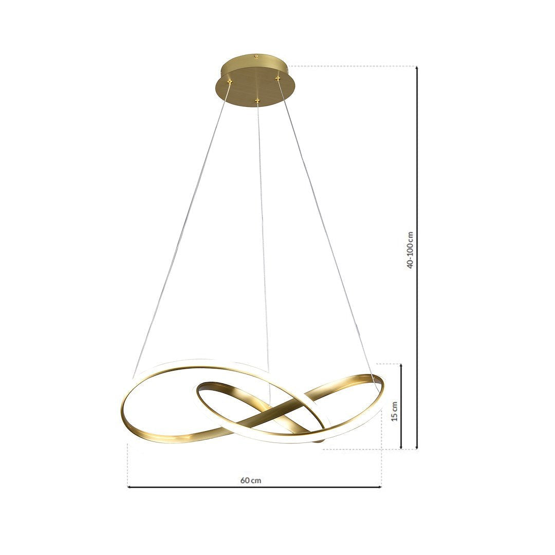 Lustra LED Suspendata Cappio Gold Premium Echivalent 200W