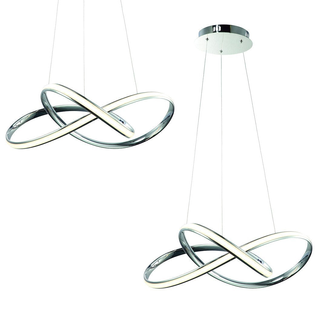 Lustra LED Suspendata Cappio Silver Premium Echivalent 200W
